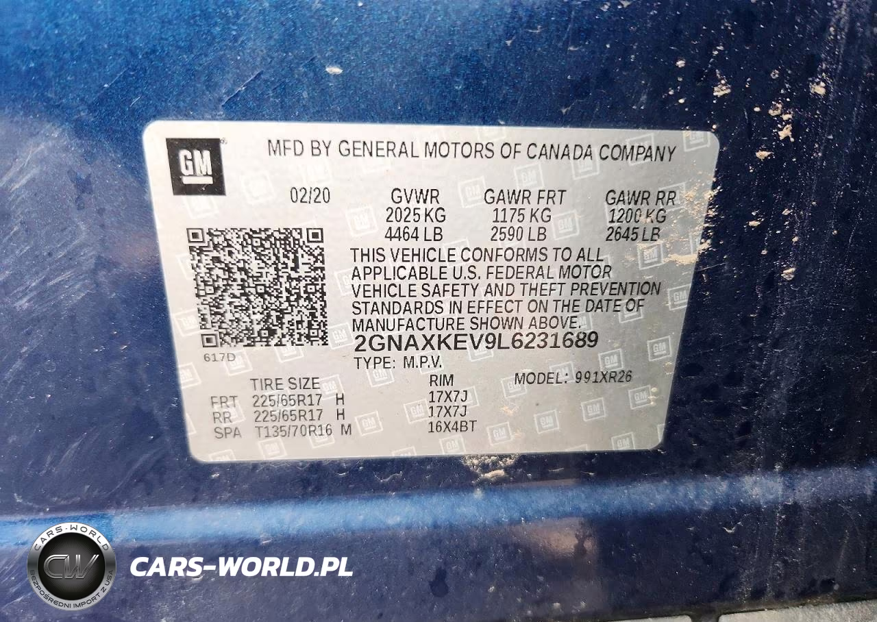 2020 Chevrolet Equinox Lt VIN:2GNAXKEV9L6231689 - 13