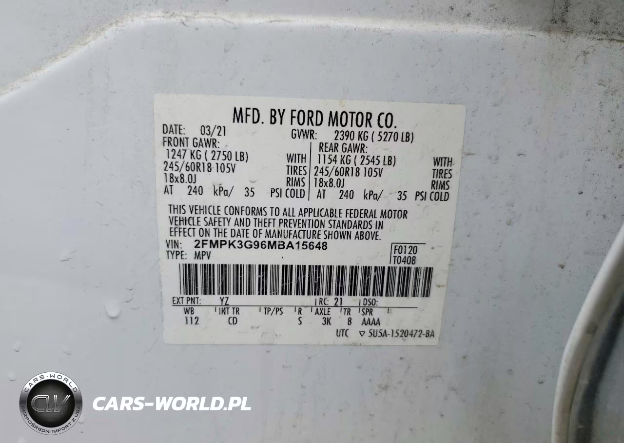 2021 Ford Edge Se VIN:2FMPK3G96MBA15648 - 13