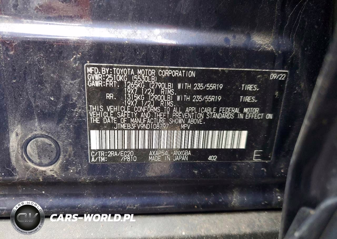 2022 Toyota Rav4 Prime Xse VIN:JTMEB3FV9ND108797 - 13