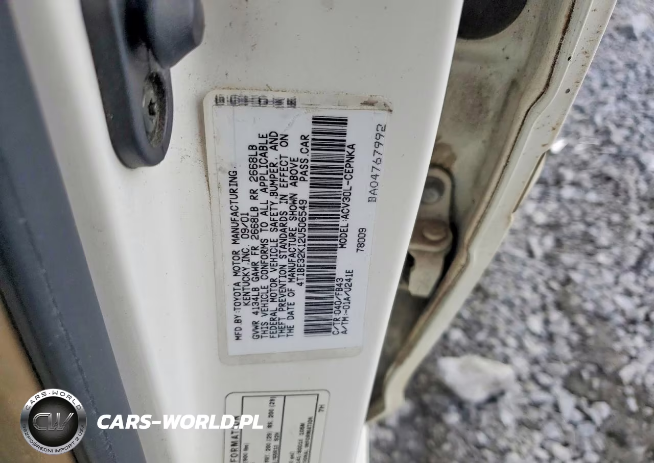 2002 Toyota Camry Le VIN:4T1BE32K12U506549 - 12