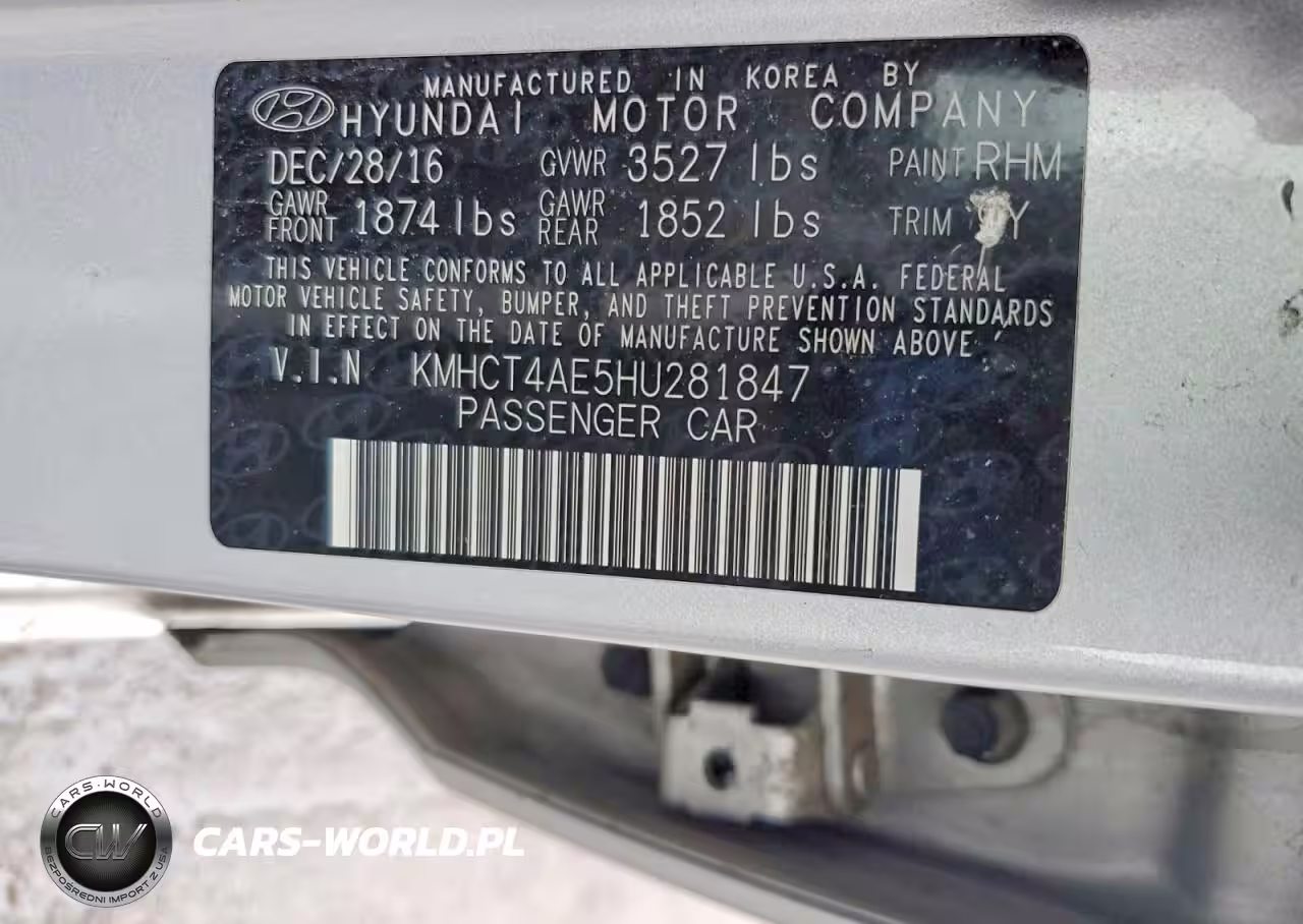 2017 Hyundai Accent Se VIN:KMHCT4AE5HU281847 - 12