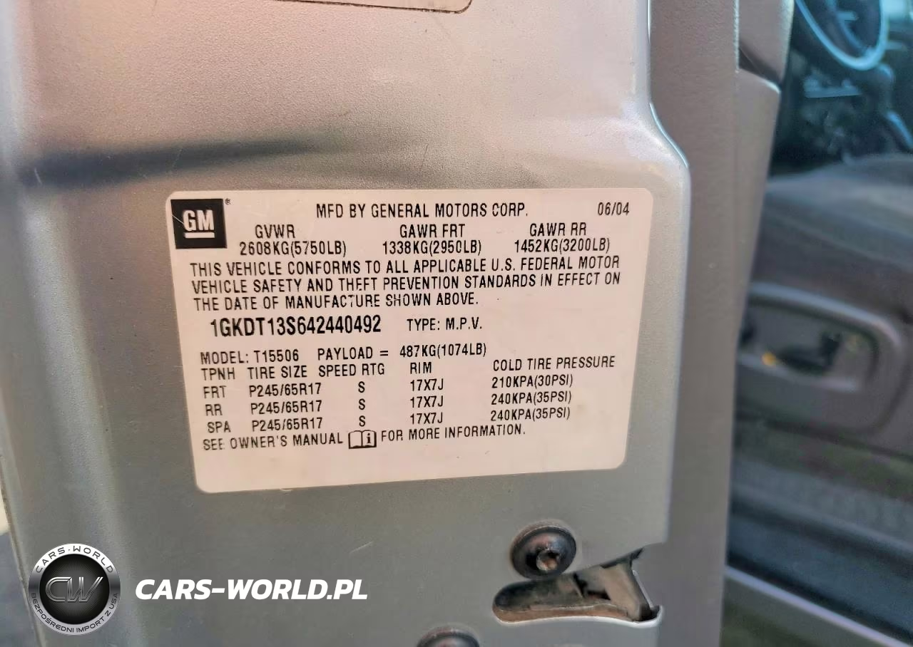 2004 GMC Envoy VIN:1GKDT13S642440492 - 12