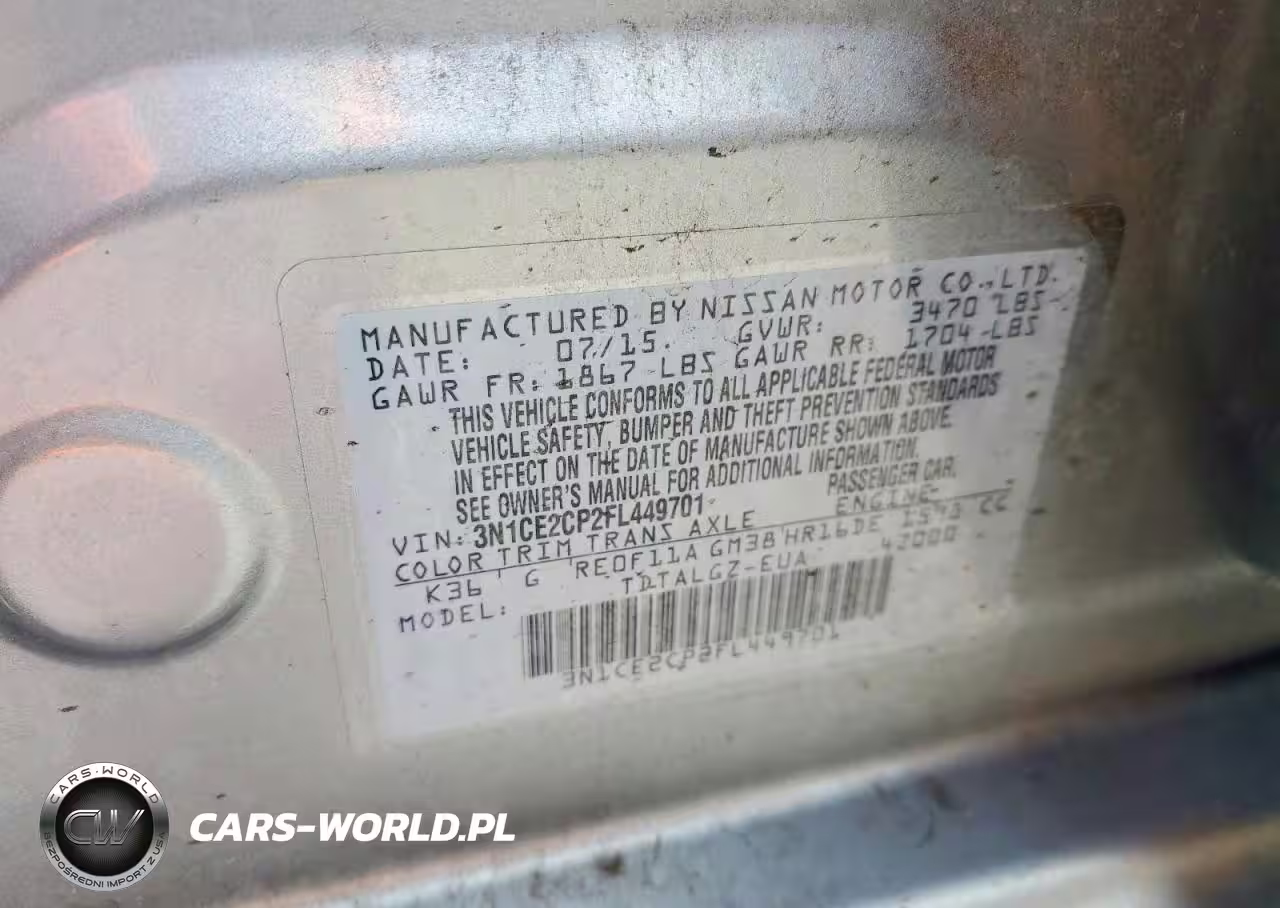 2015 Niss Versa Note VIN:3N1CE2CP2FL449701 - 12