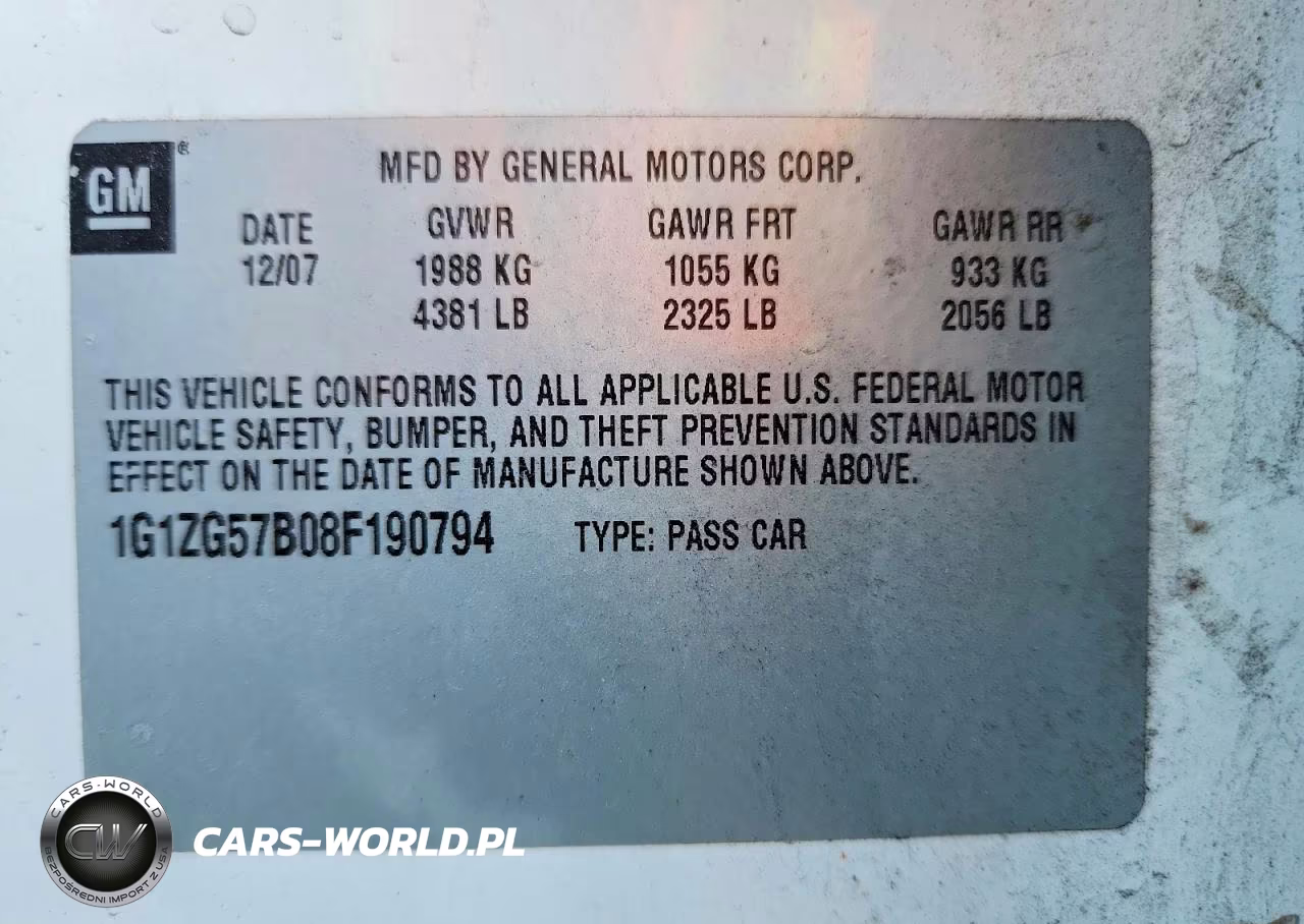 2008 Chevrolet Malibu Ls VIN:1G1ZG57B08F190794 - 12