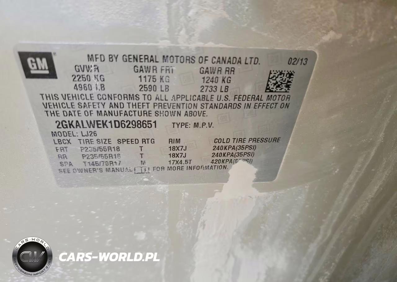 2013 GMC Terrain Slt VIN:2GKALWEK1D6298651 - 13
