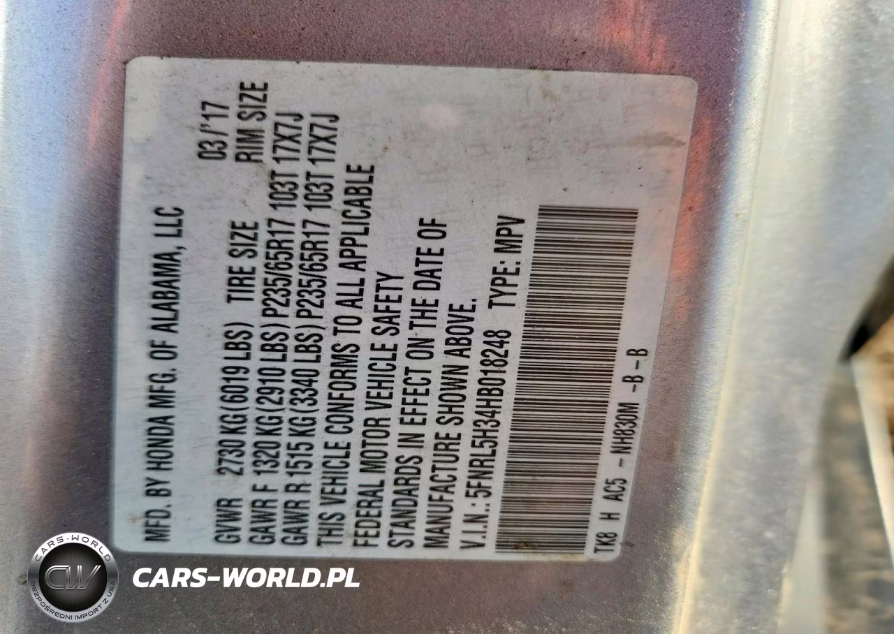 2017 Honda Odyssey Se VIN:5FNRL5H34HB018248 - 14