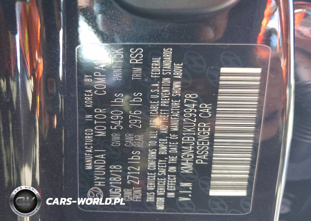 2019 Genesis G80 Base VIN:KMHGN4JB1KU299478 - 12