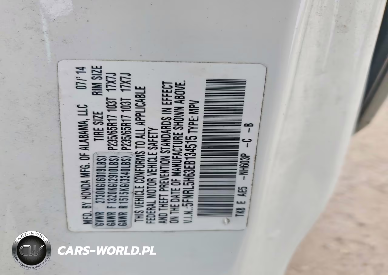 2014 Honda Odyssey Exl VIN:5FNRL5H63EB134515 - 13