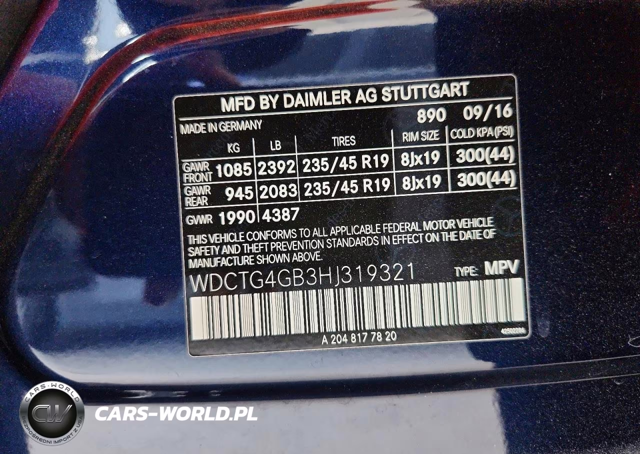 2017 Mercedes-Benz Gla 250 4Matic VIN:WDCTG4GB3HJ319321 - 12