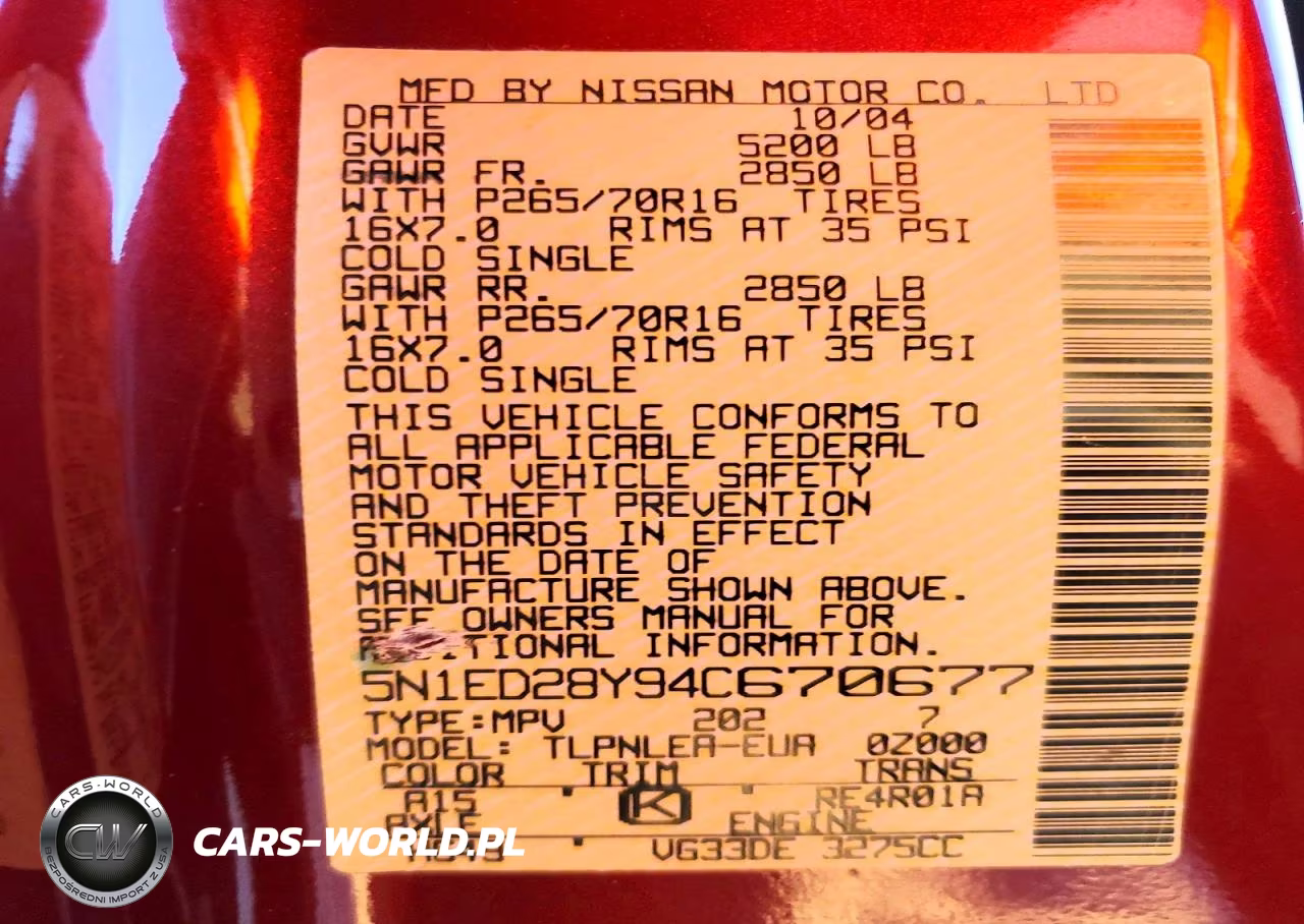2004 Nissan Xterra Xe VIN:5N1ED28Y94C670677 - 13