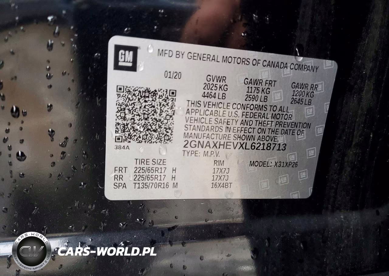 2020 Chevrolet Equinox Ls VIN:2GNAXHEVXL6218713 - 12