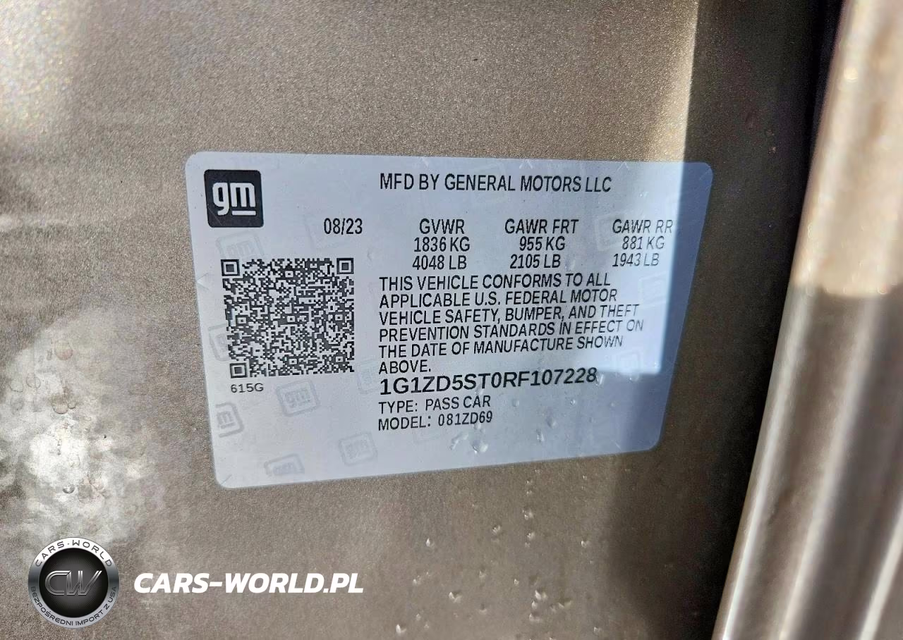 2024 Chevrolet Malibu Lt VIN:1G1ZD5ST0RF107228 - 13