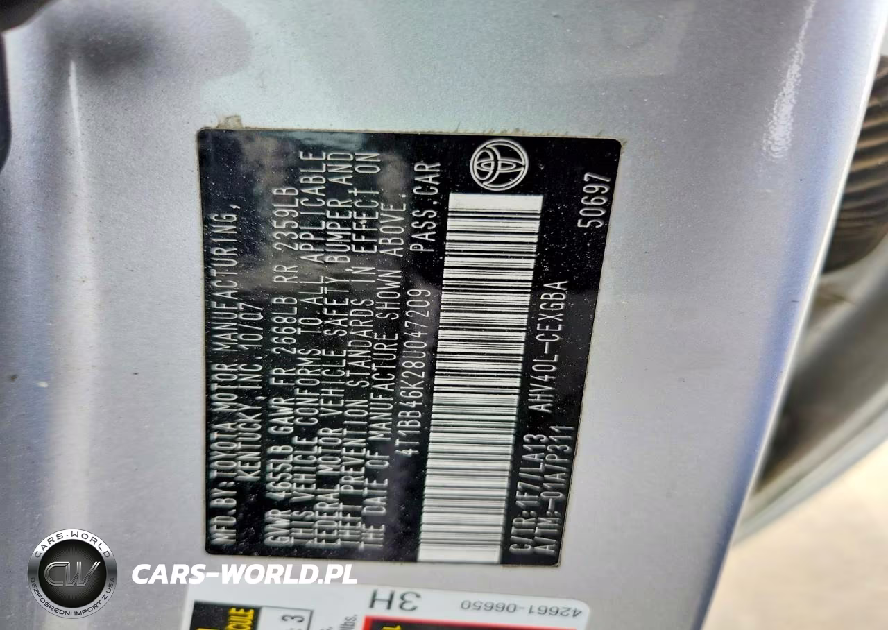 2008 Toyota Camry Hybrid Base VIN:4T1BB46K28U047209 - 12