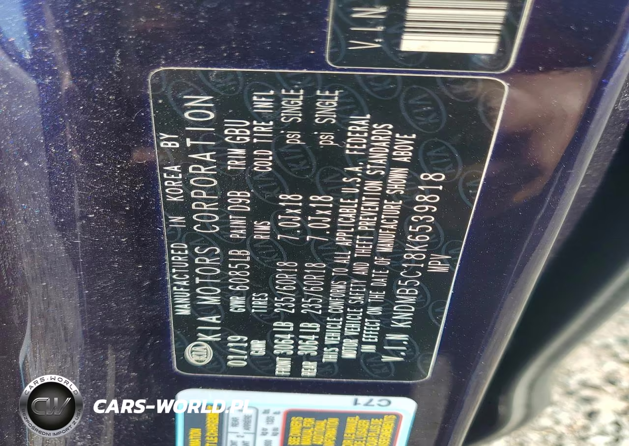 2019 Kia Sedona VIN:KNDMB5C18K6539818 - 13