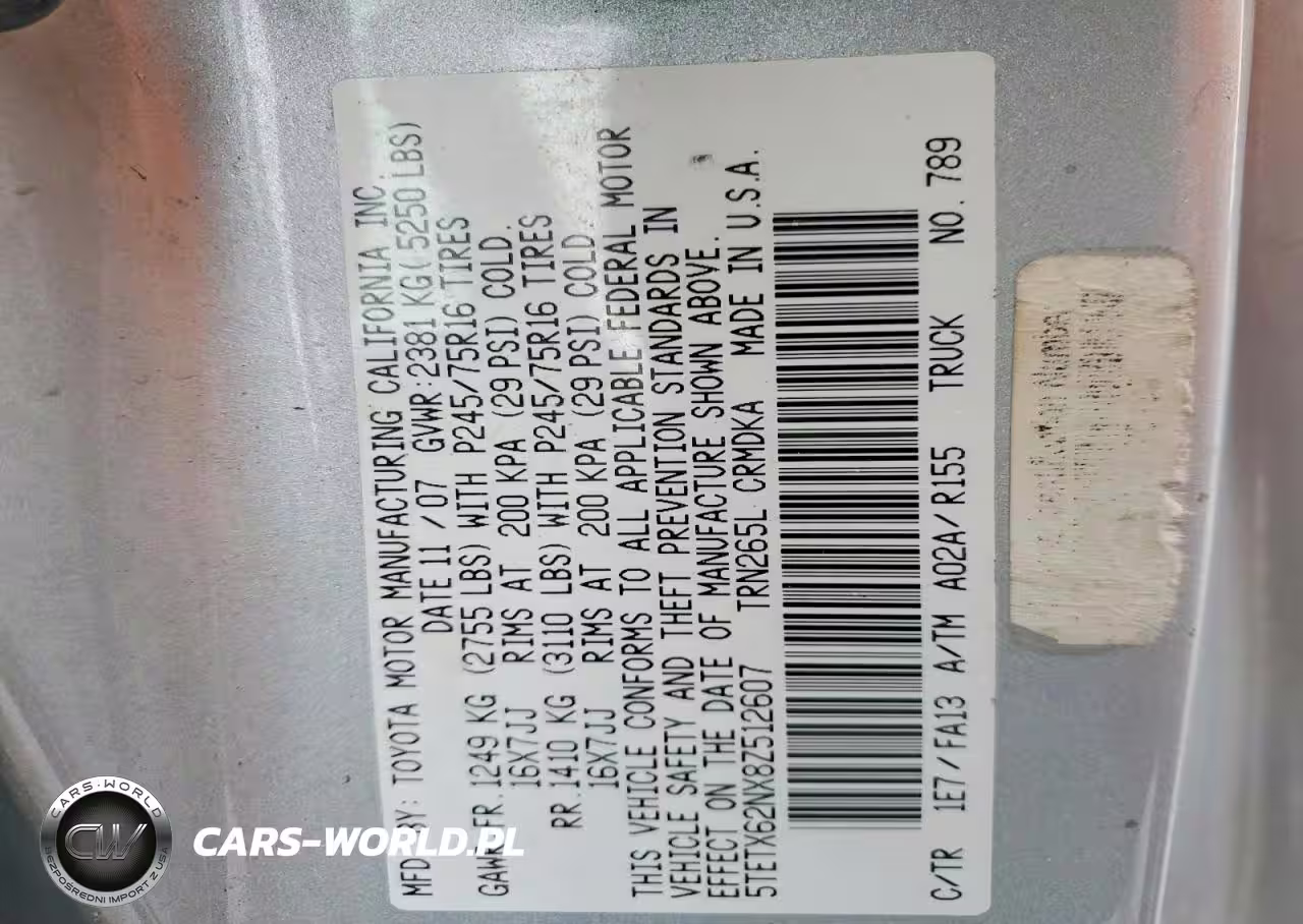 2008 Toyota Tacoma Prerunner Access Cab VIN:5TETX62NX8Z512607 - 13
