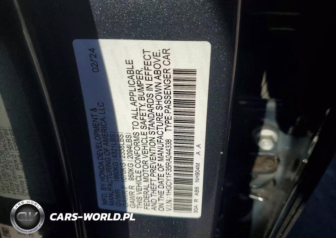 2024 Honda Accord Ex VIN:1HGCY1F35RA044338 - 12