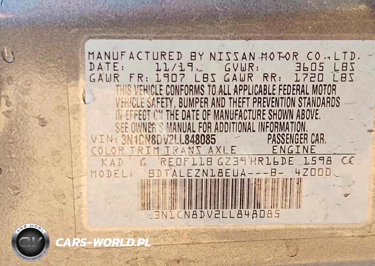 2020 Nissan Versa S VIN:3N1CN8DV2LL848085 - 12