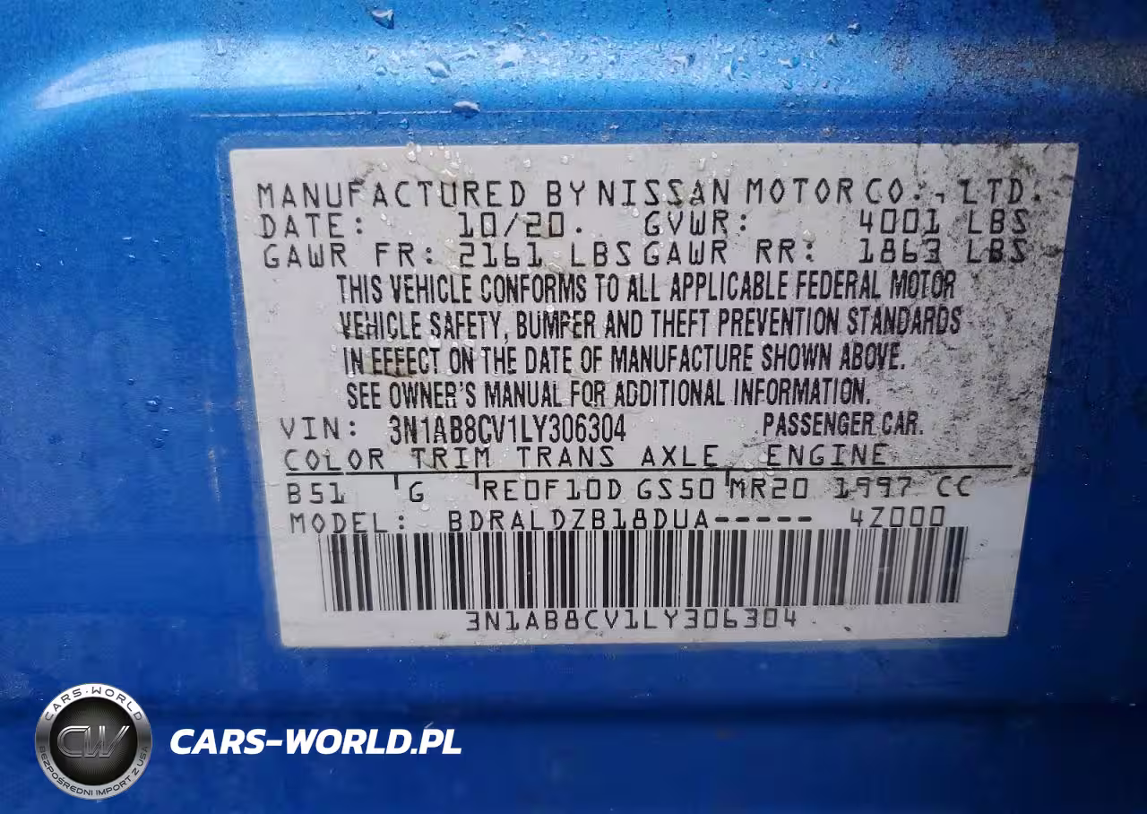 2020 Nissan Sentra Sv VIN:3N1AB8CV1LY306304 - 12