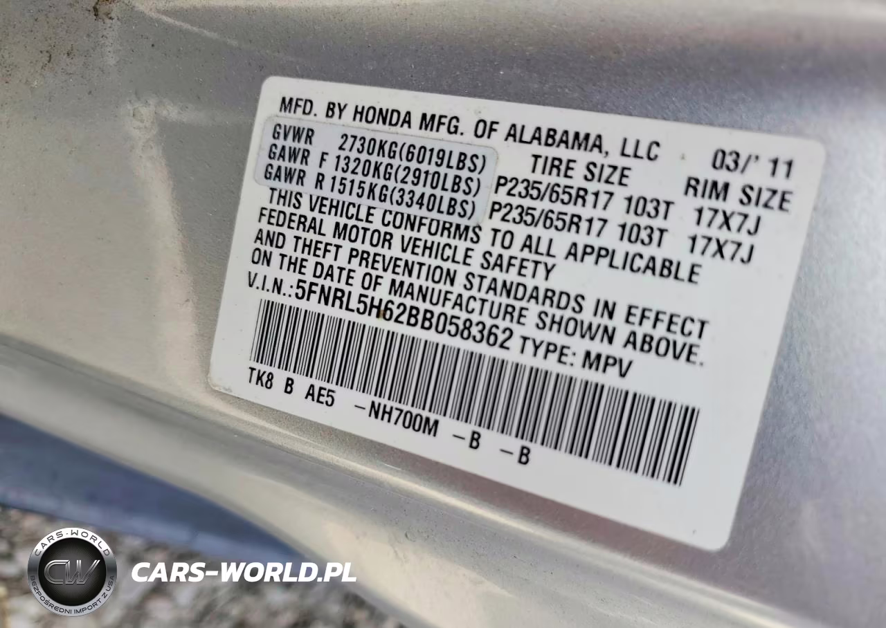 2011 Honda Odyssey Exl VIN:5FNRL5H62BB058362 - 13