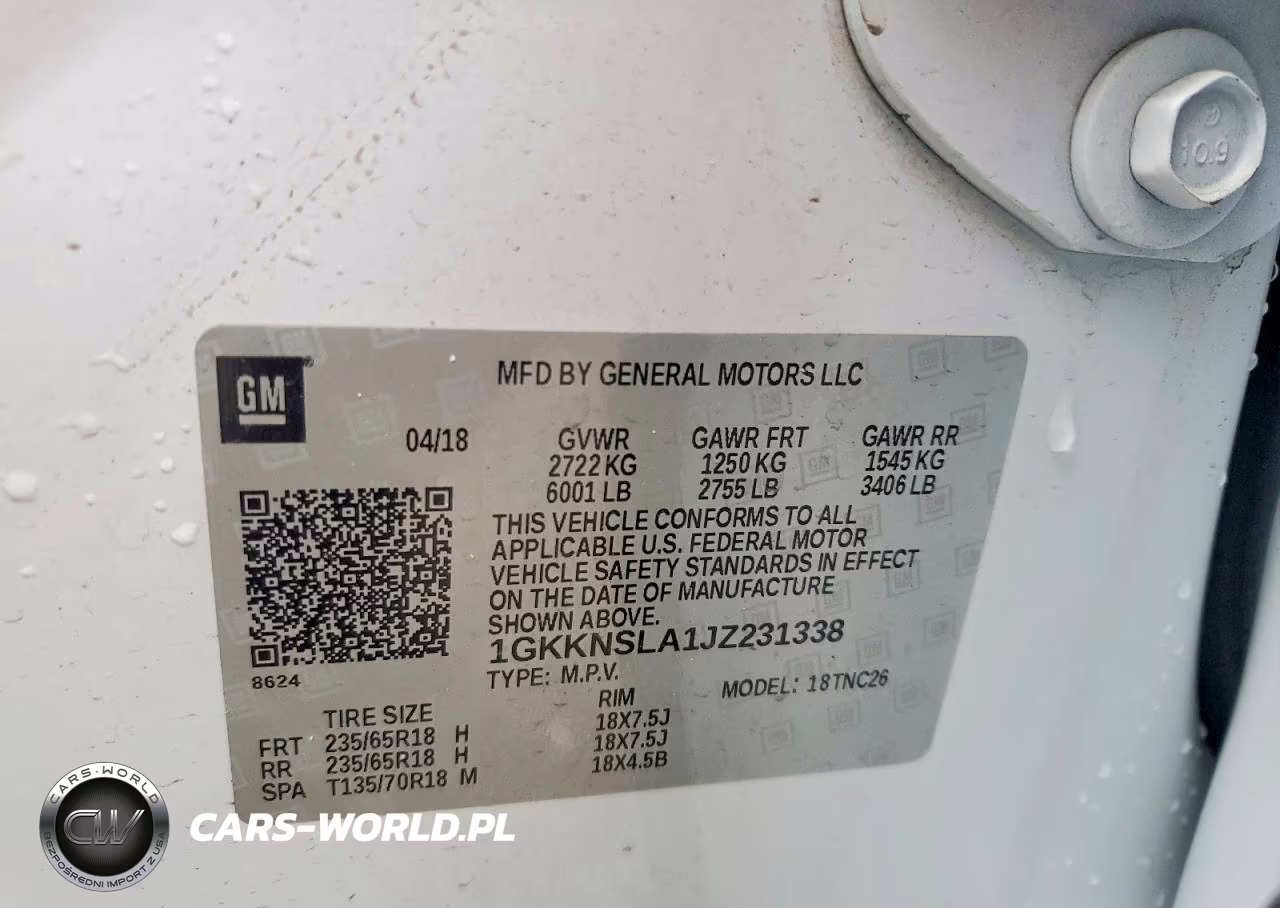 2018 GMC Acadia Sle VIN:1GKKNSLA1JZ231338 - 13