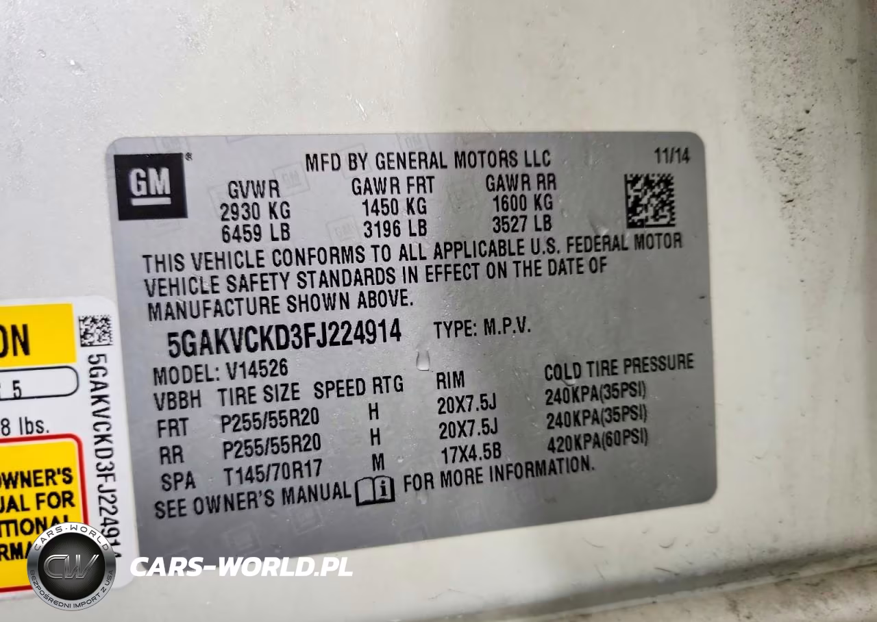2015 Buick Enclave VIN:5GAKVCKD3FJ224914 - 13