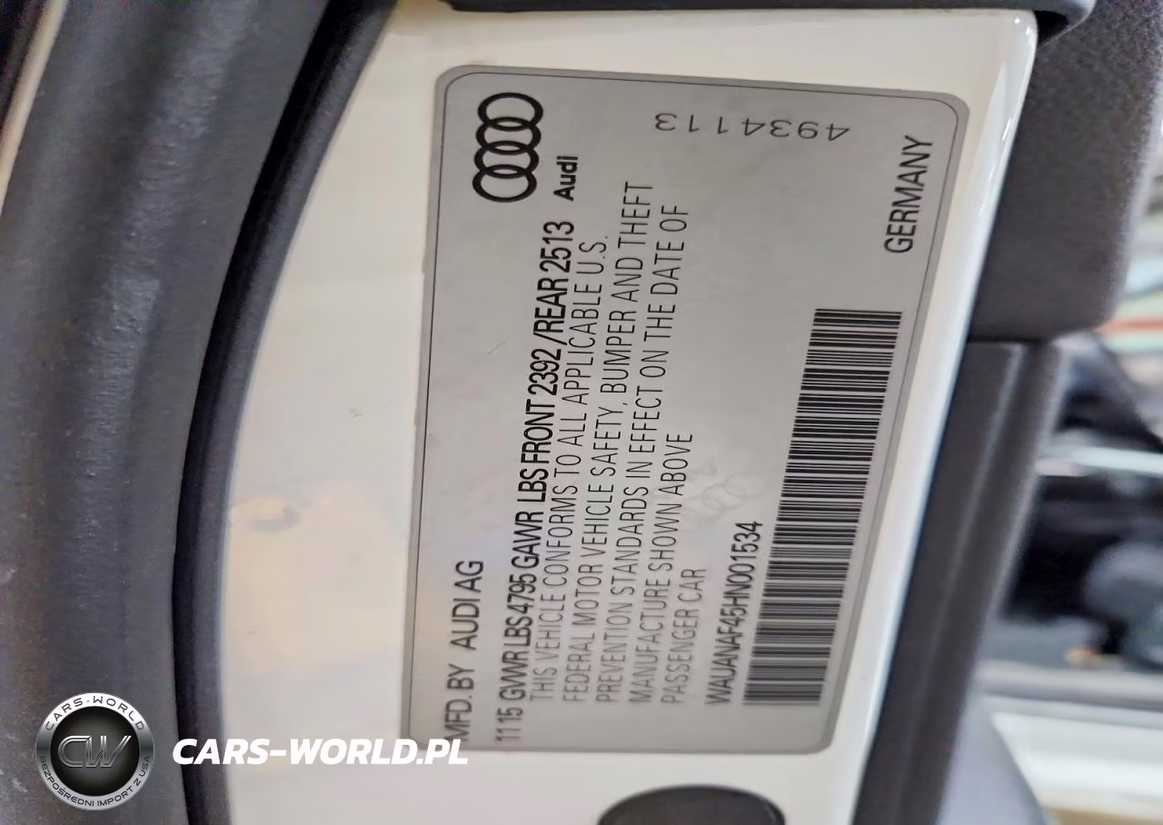 2017 Audi A4 Premium VIN:WAUANAF45HN001534 - 13
