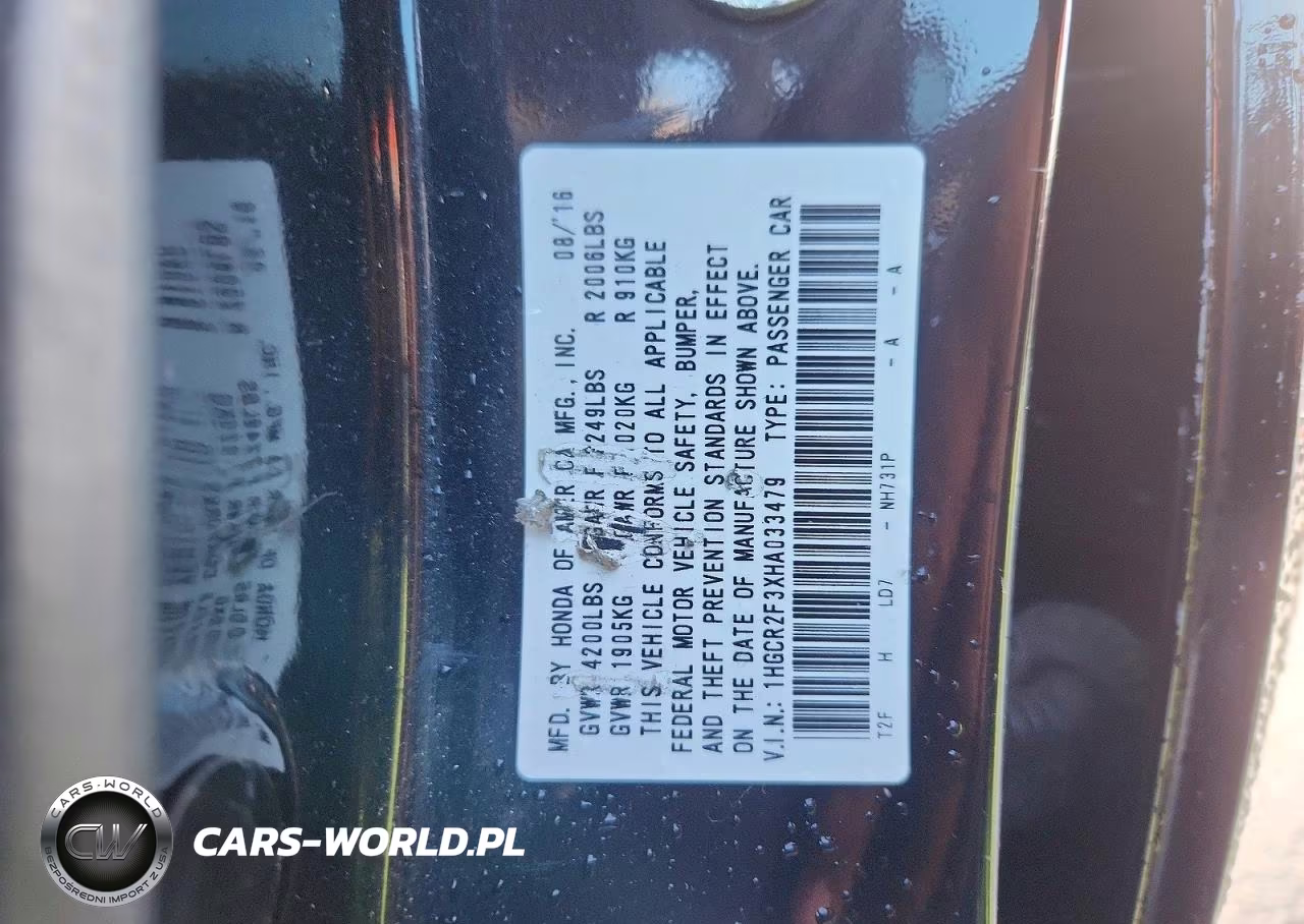 2017 Honda Accord Lx VIN:1HGCR2F3XHA033479 - 13