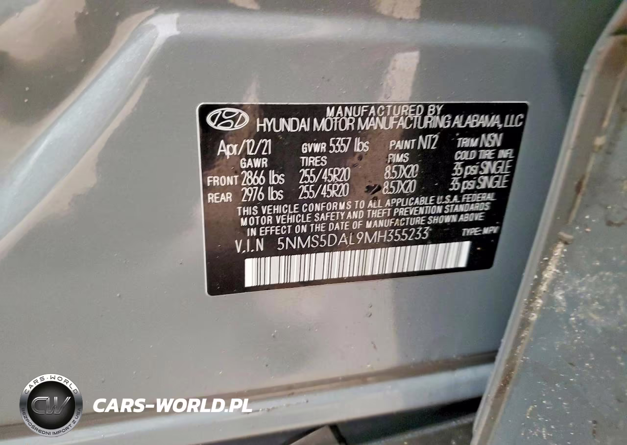 2021 Hyundai Santa Fe Calligraphy VIN:5NMS5DAL9MH355233 - 12