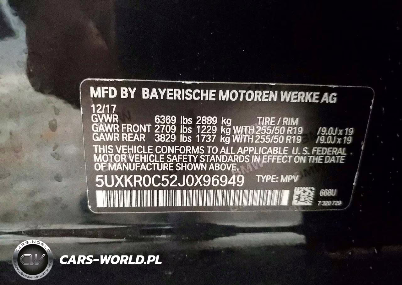 2018 BMW X5 xDrive35I VIN:5UXKR0C52J0X96949 - 12