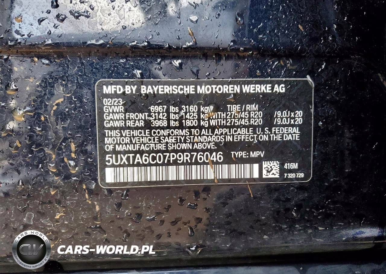 2023 BMW X5 xDrive45E VIN:5UXTA6C07P9R76046 - 12