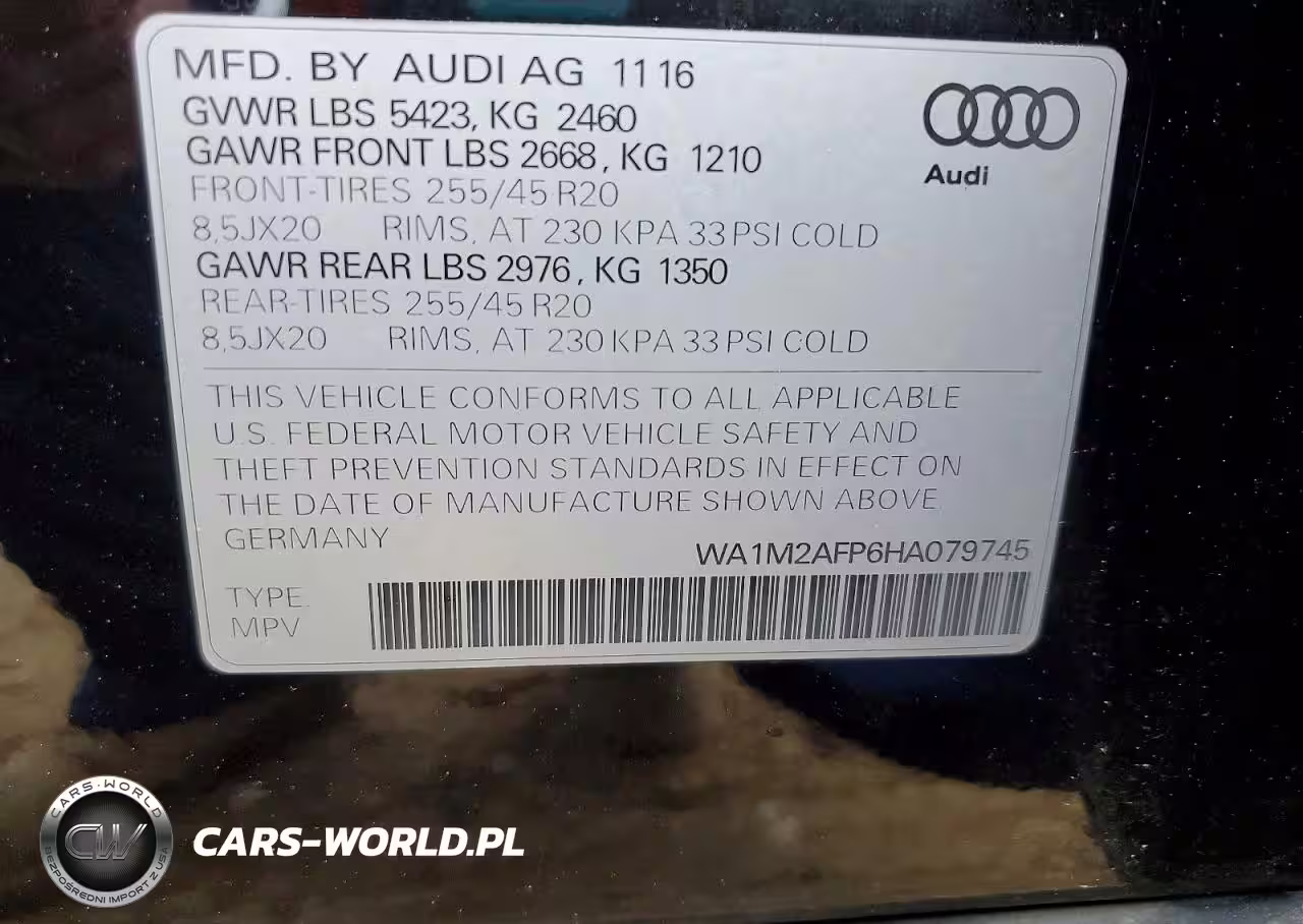 2017 Audi Q5 Premium Plus VIN:WA1M2AFP6HA079745 - 13