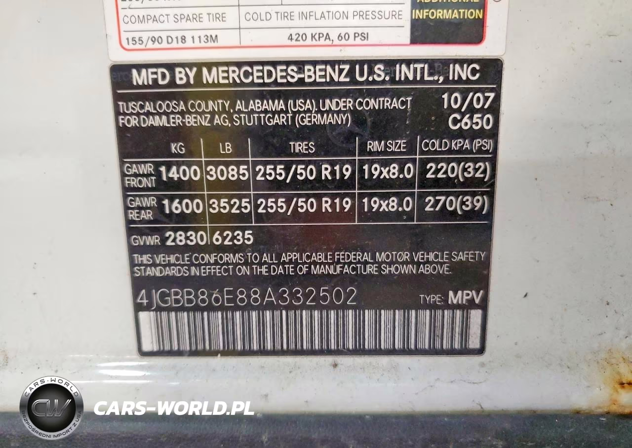 2008 Mercedes-Benz Ml 350 VIN:4JGBB86E88A332502 - 13