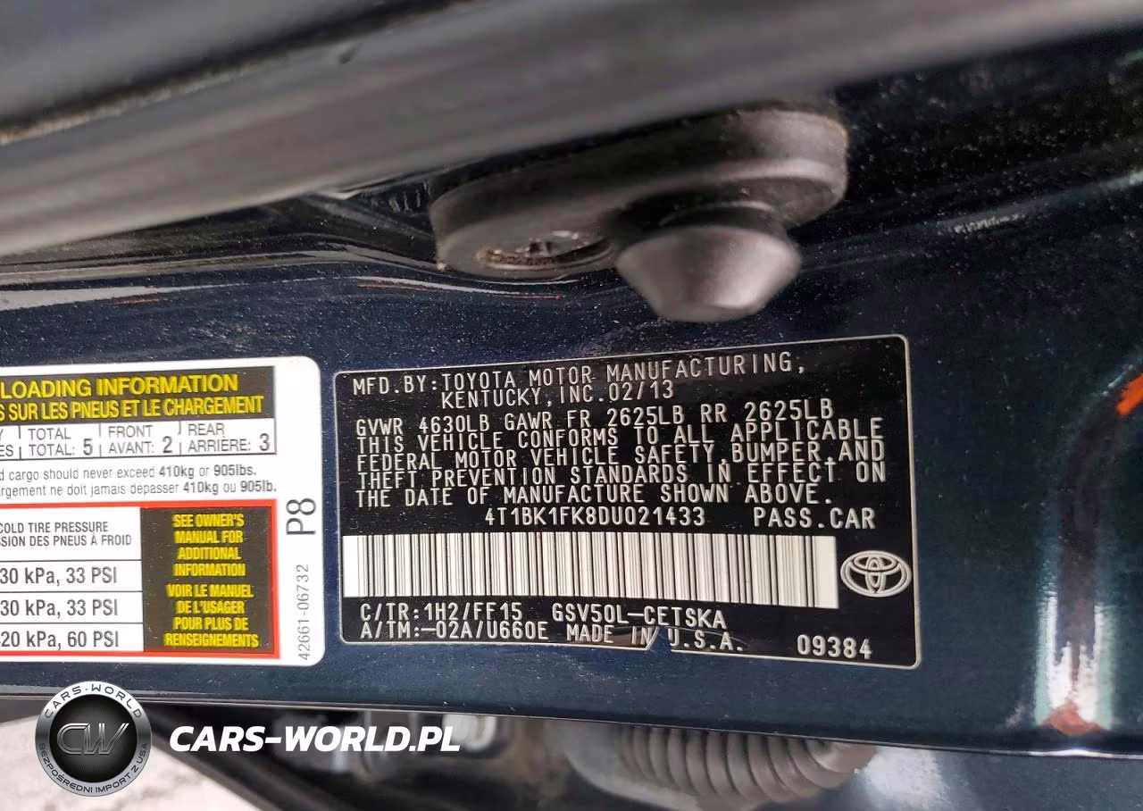 2013 Toyota Camry Se V6 VIN:4T1BK1FK8DU021433 - 12