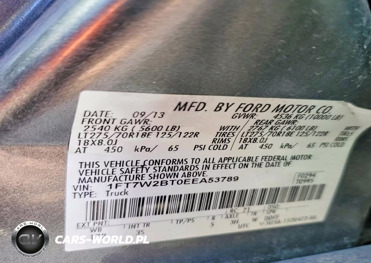 2014 Ford F250 Super Duty VIN:1FT7W2BT0EEA53789 - 12