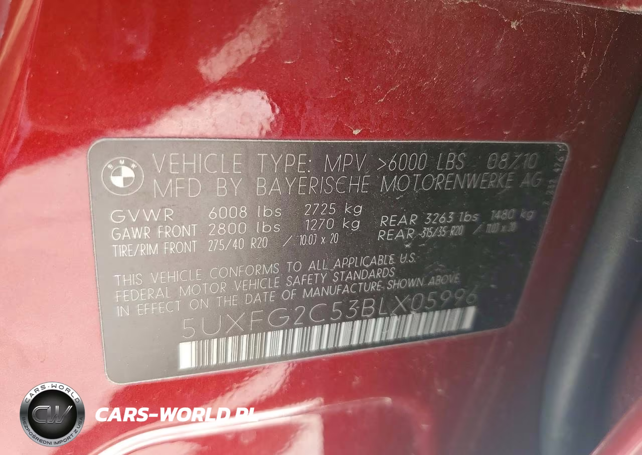 2011 BMW X6 xDrive35I VIN:5UXFG2C53BLX05996 - 14