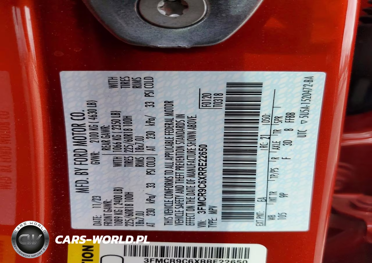 2024 Ford Bronco Sport Outer Banks VIN:3FMCR9C6XRRE22650 - 14