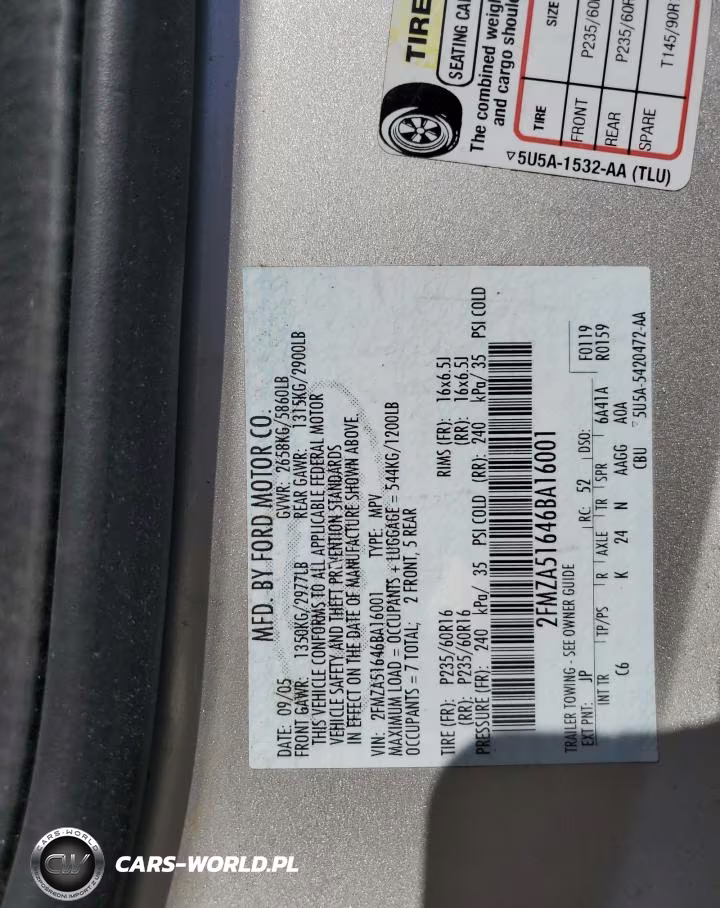 2006 Ford Freestar Se VIN:2FMZA51646BA16001 - 13