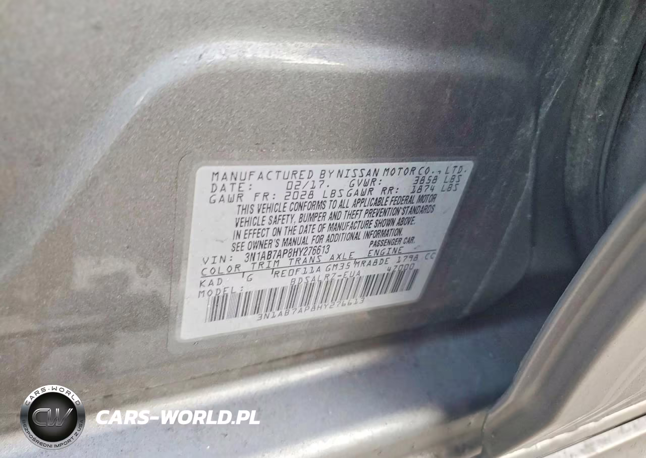 2017 Nissan Sentra S VIN:3N1AB7AP8HY276613 - 12