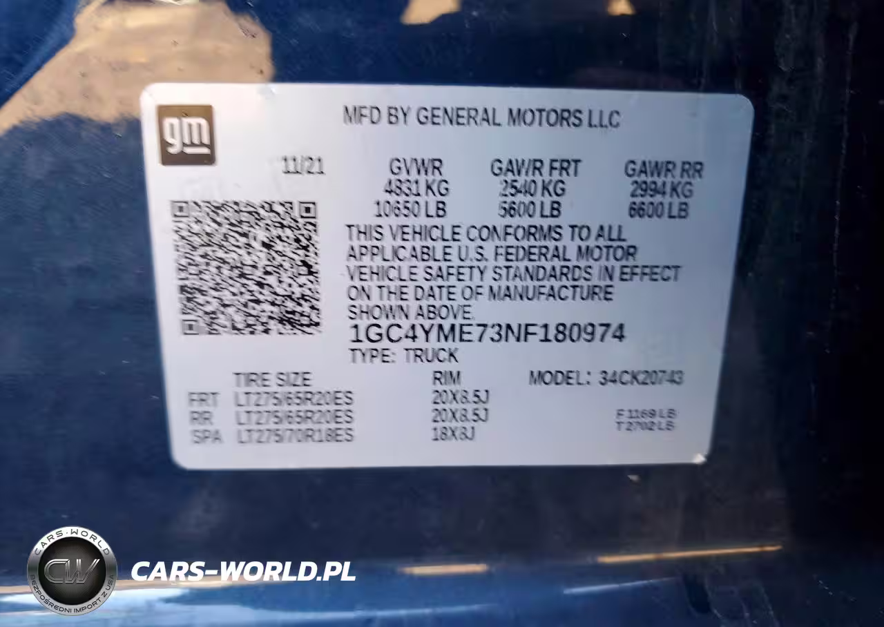 2022 Chevrolet Silverado K2500 Custom VIN:1GC4YME73NF180974 - 12