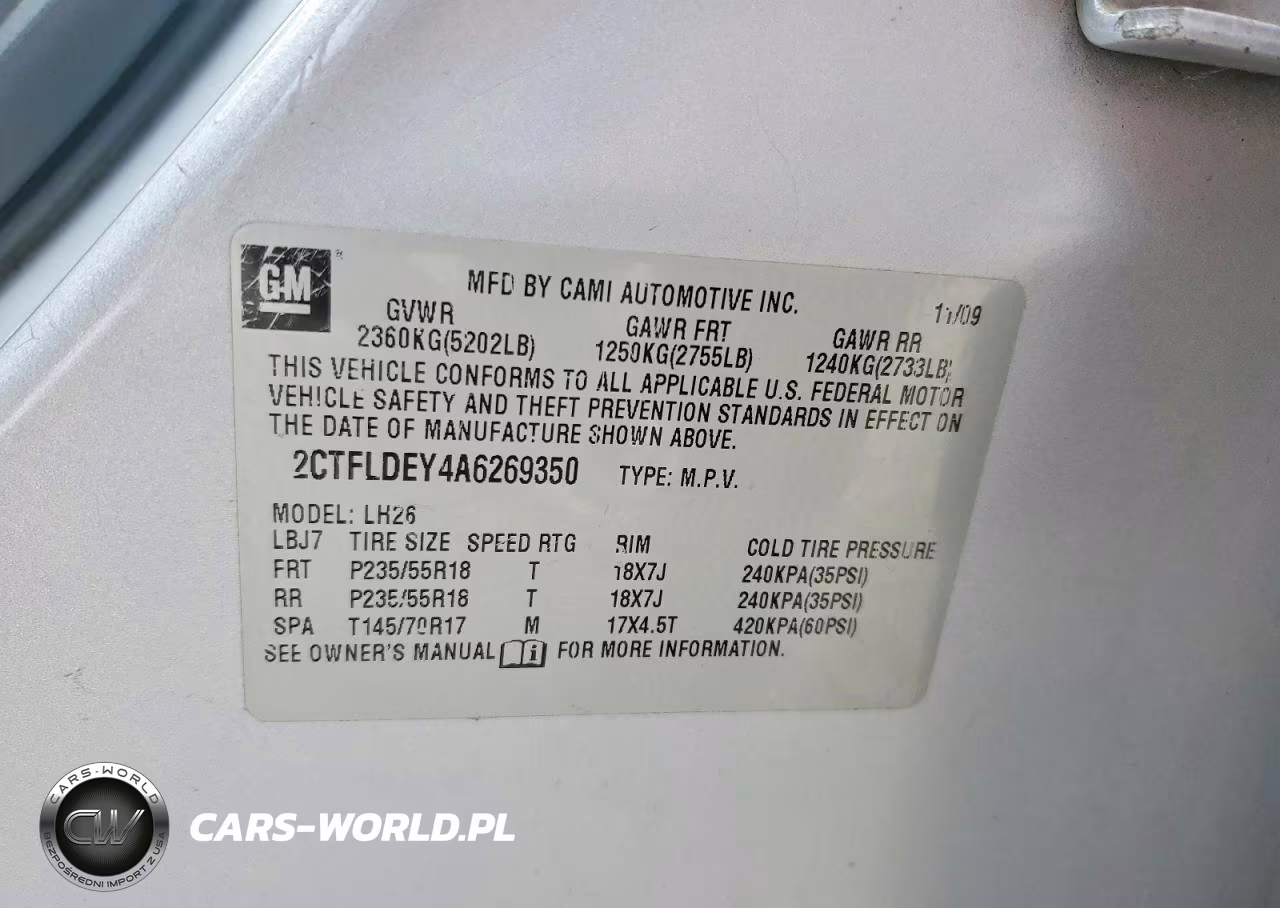 2010 GMC Terrain Sle VIN:2CTFLDEY4A6269350 - 13