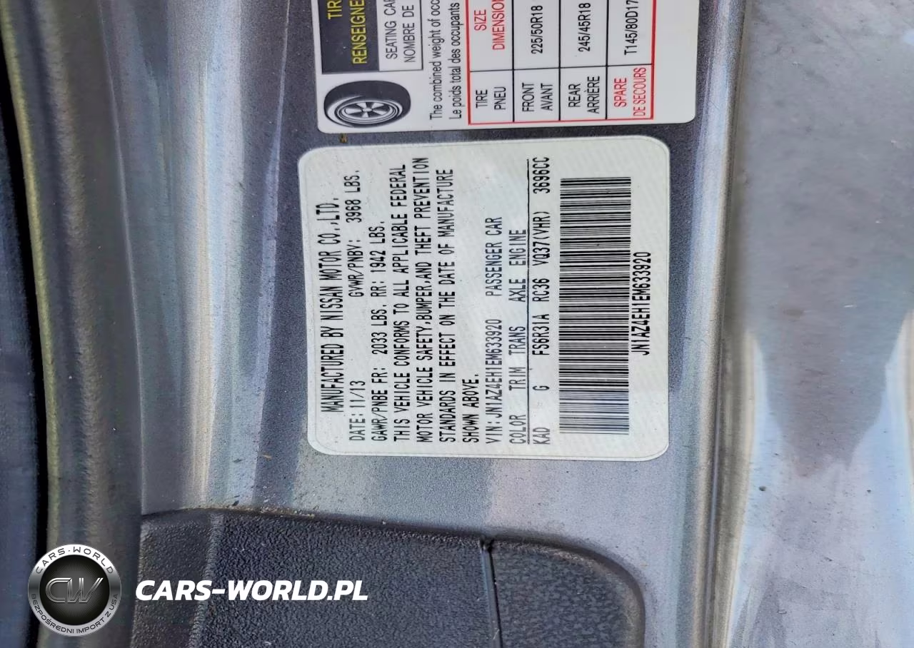 2014 Nissan 370Z Base VIN:JN1AZ4EH1EM633920 - 12