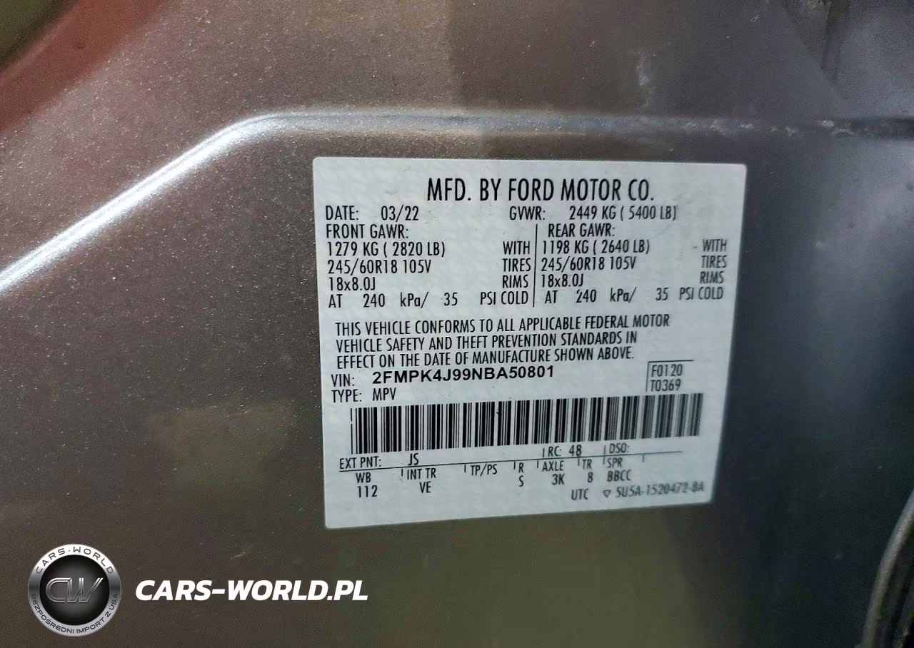2022 Ford Edge Sel VIN:2FMPK4J99NBA50801 - 13