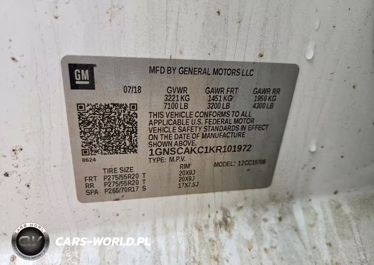 2019 Chevrolet Tahoe C1500 Ls VIN:1GNSCAKC1KR101972 - 14