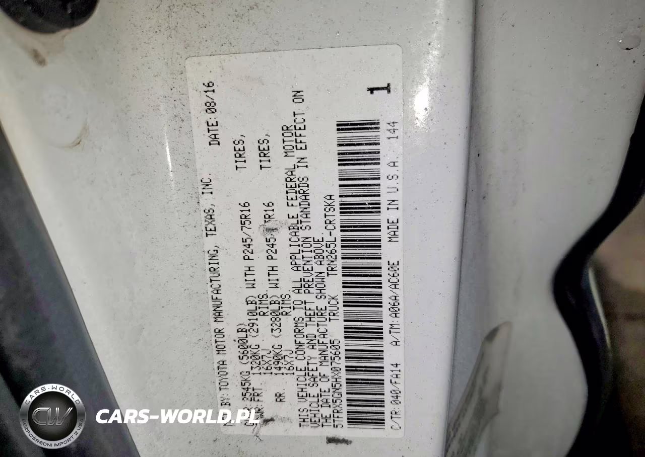 2017 Toyota Tacoma VIN:5TFRX5GN5HX075605 - 12