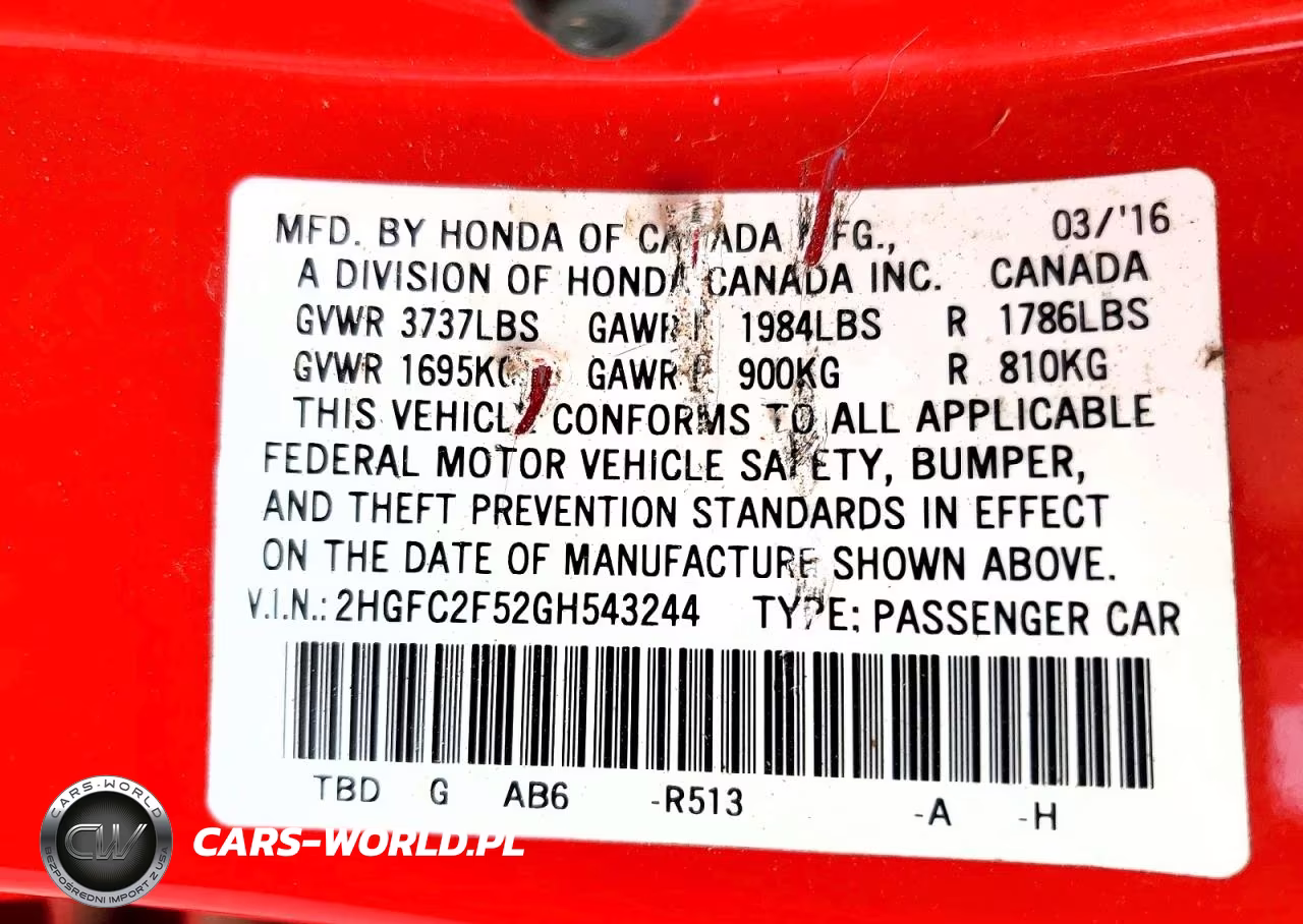 2016 Honda Civic Lx VIN:2HGFC2F52GH543244 - 12
