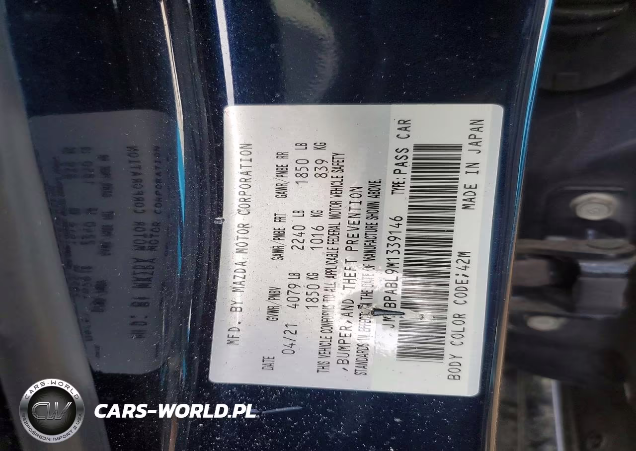 2021 Mazda 3 Select VIN:JM1BPABL9M1339146 - 12