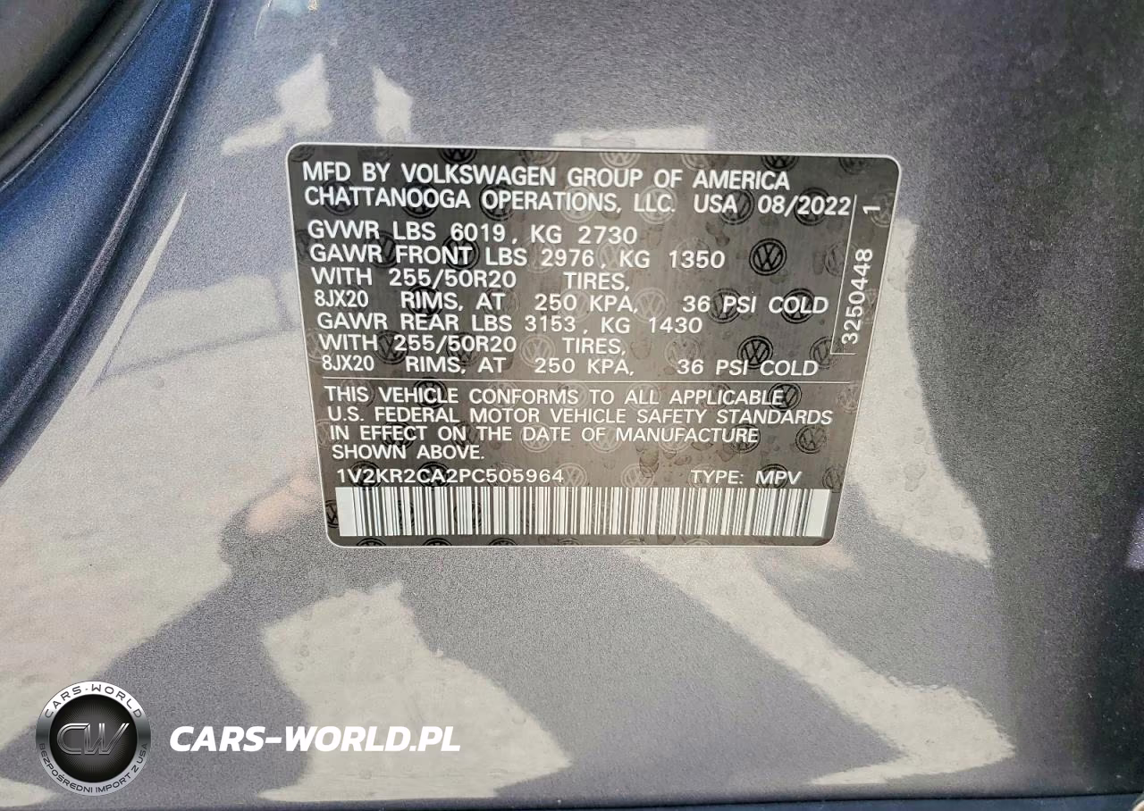 2023 Volkswagen Atlas Se VIN:1V2KR2CA2PC505964 - 14