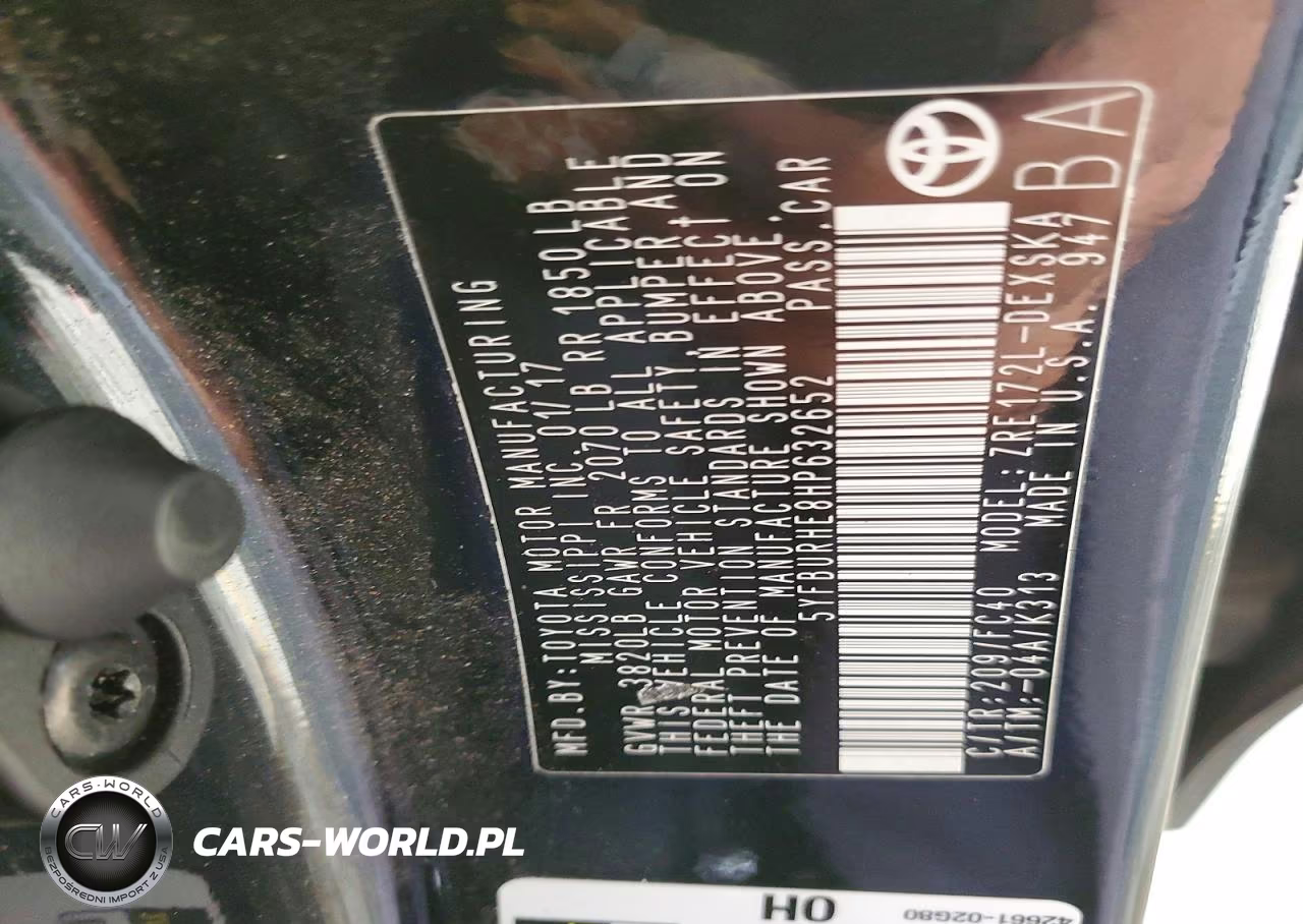 2017 Toyota Corolla Se VIN:5YFBURHE8HP632652 - 12