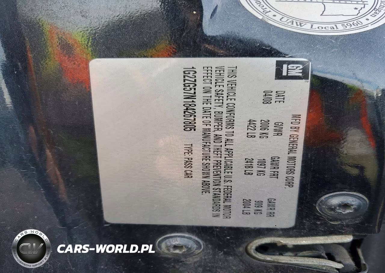 2008 Pontiac G6 Base VIN:1G2ZG57N184267805 - 12