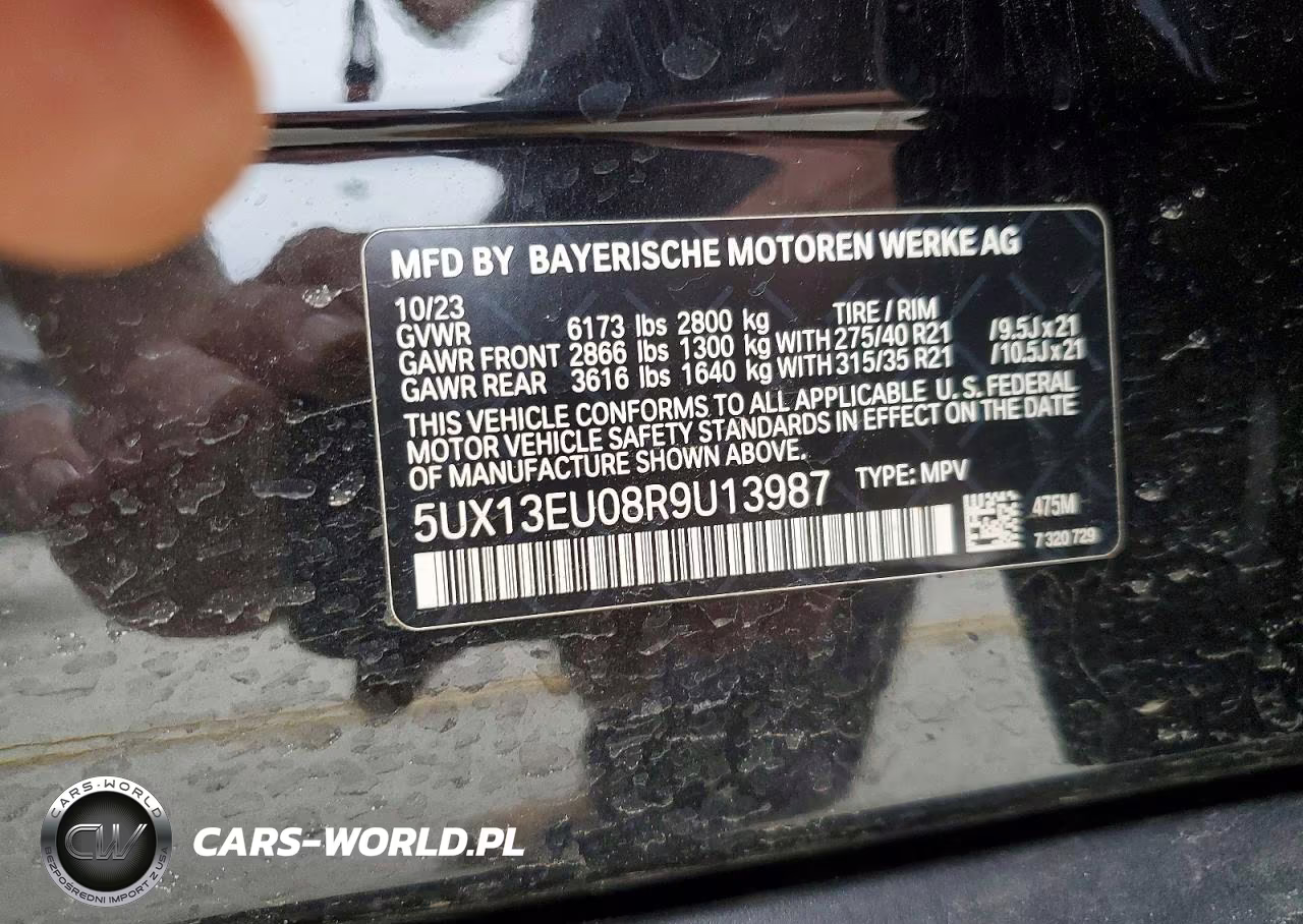 2024 BMW X5 Sdrive 40I VIN:5UX13EU08R9U13987 - 14